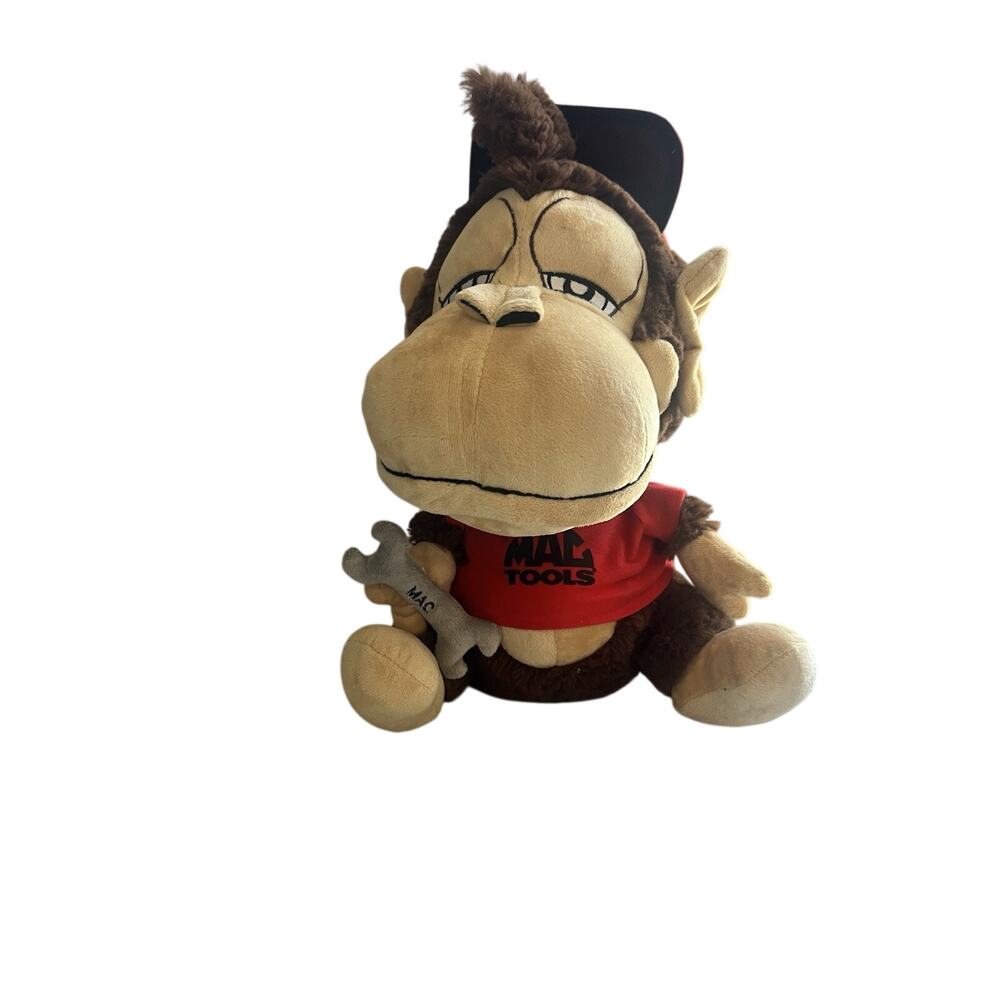 MAC Tools Ricky the Wrencher Monkey Mechanic Plush 16” w/Shirt Wrench EUC